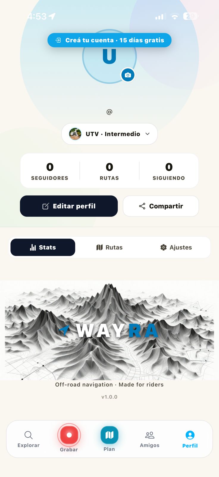 Écran de Profil de TriakaMap